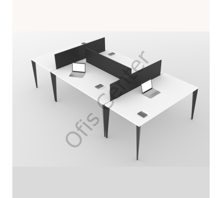 Exen Dört' lü Ayrılabilir W Masa 